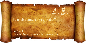 Landesman Enikő névjegykártya